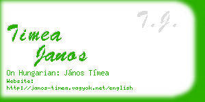 timea janos business card